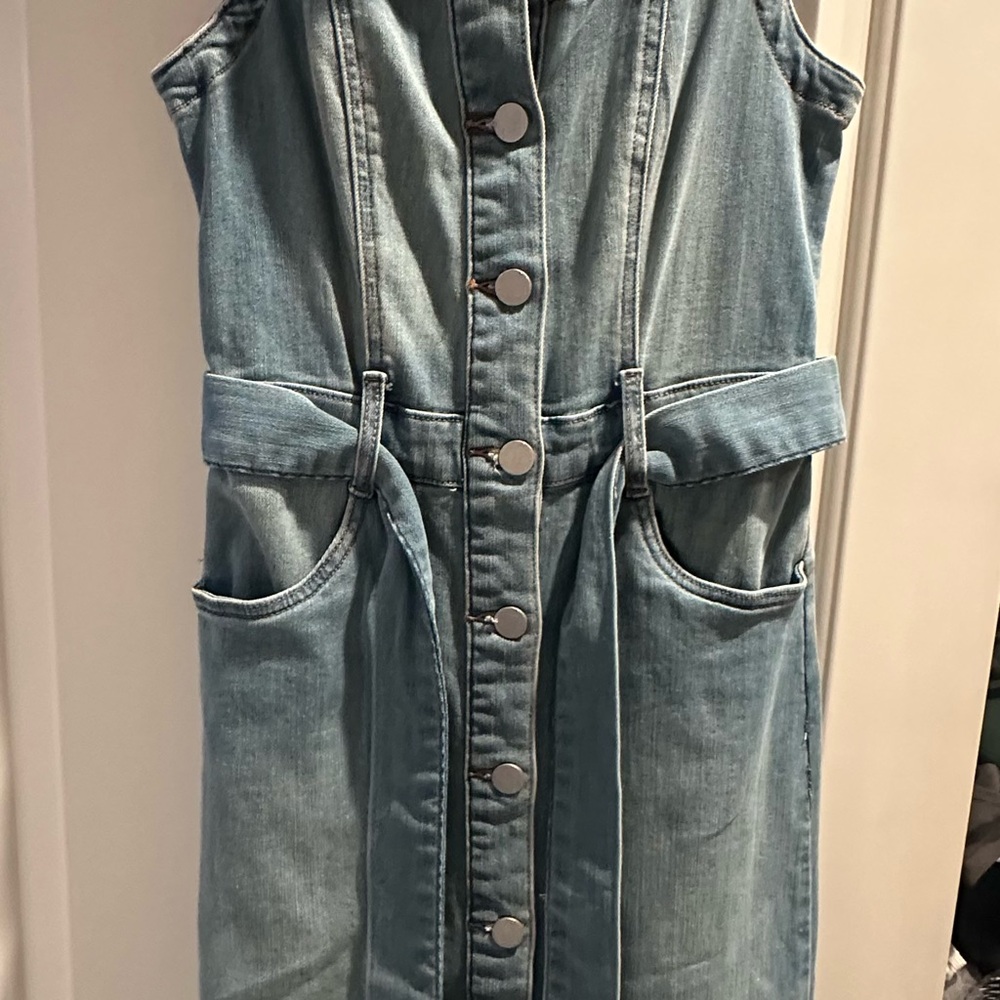 Evereve Blue Denim Maxi Dress
